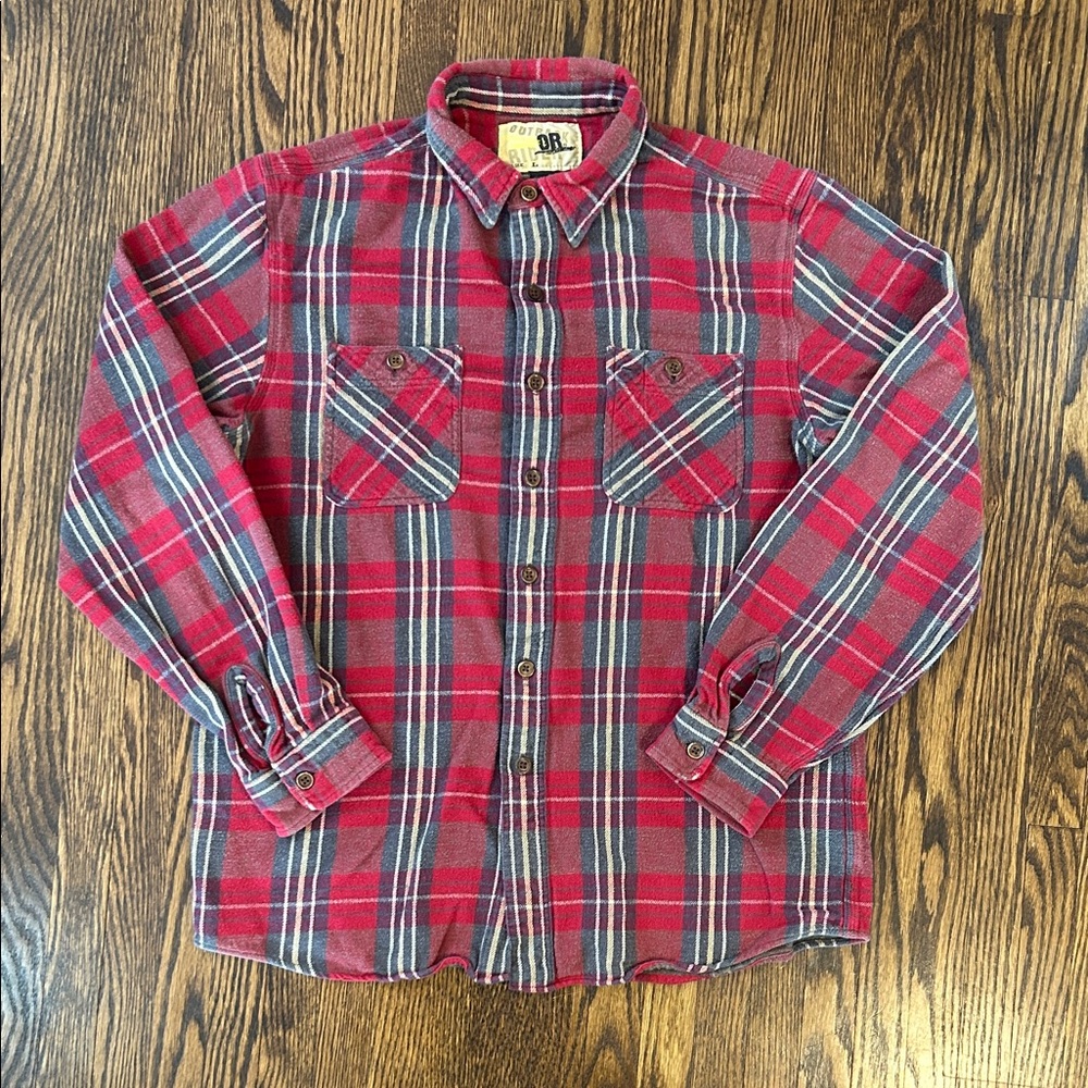 Vintage Y2K Outback Riders Plaid Flannel Shirt
